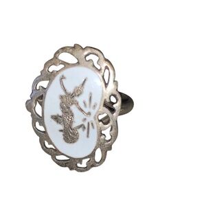 Vintage Siam Mythical Goddess Sterling Ring